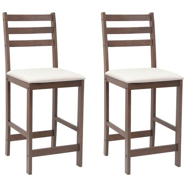 vidaXL Chaises de salle &agrave; manger 2 pcs Marron Clair