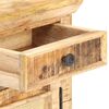 vidaXL Table de chevet 40x30x50 cm Bois de manguier et canne naturelle
