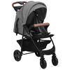 vidaXL Poussette pour b&eacute;b&eacute; 3-en-1 Gris clair Acier