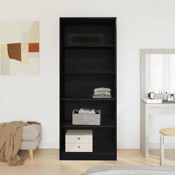 vidaXL Armoire Ch&ecirc;ne noir 80 x 50 x 200 cm Bois d'ing&eacute;nierie