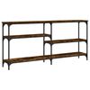 vidaXL Table console ch&ecirc;ne fum&eacute; 160x29x75 cm bois d'ing&eacute;nierie
