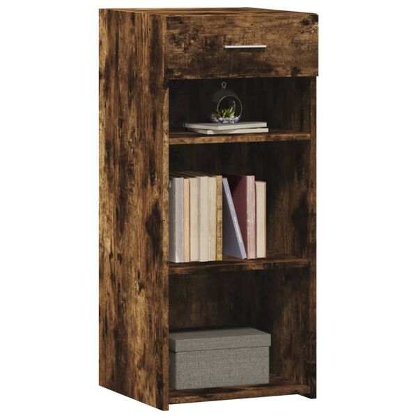 vidaXL Buffet ch&ecirc;ne fum&eacute; 40x42,5x93 cm bois d'ing&eacute;nierie