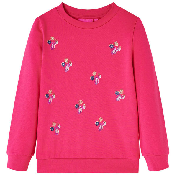 Sweatshirt pour enfants rose vif 128