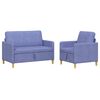 vidaXL Canap&eacute; avec rangement 2 pc Bleu denim Polyester