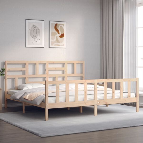 vidaXL Cadre de lit sans matelas bois massif de pin