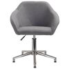 vidaXL Chaises pivotantes à manger lot de 4 gris clair tissu