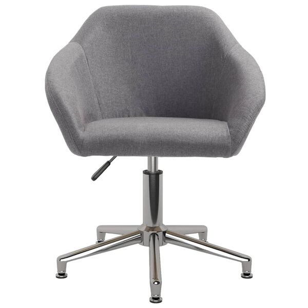 vidaXL Chaises pivotantes à manger lot de 4 gris clair tissu