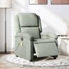 vidaXL Fauteuil inclinable &eacute;lectrique de massage gris clair velours