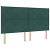vidaXL T&ecirc;te de lit Vert fonc&eacute; 180 cm Velours