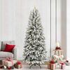 vidaXL Sapin de No&euml;l artificiel avec 300 LED avec support Blanc 240 cm