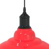 vidaXL Lampe suspendue r&eacute;glable hauteur E27 rouge brillant &Oslash;31cm m&eacute;tal