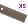 vidaXL Nez de marche forme en L 5 pcs aluminium 90 cm marron