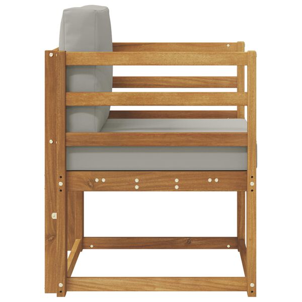 vidaXL Canap&eacute; d&rsquo;ext&eacute;rieur Bois d'acacia massif et polyester