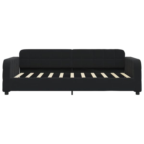vidaXL Lit de repos sans matelas noir 90x190 cm velours