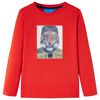 T-shirt pour enfants à manches longues rouge 104