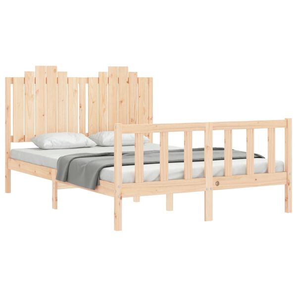 vidaXL Cadre de lit sans matelas 140x190 cm bois de pin massif