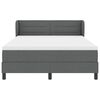 vidaXL Lit &agrave; ressorts avec matelas Gris fonc&eacute; 140 x 200 cm tissu