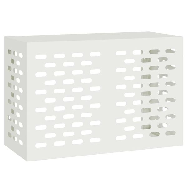 vidaXL Housse de climatiseur Blanc 90 x 40 x 60 cm Acier