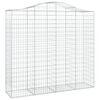 vidaXL Panier de gabions arqu&eacute; 200x50x180/200 cm Fer galvanis&eacute;