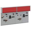 vidaXL Set de Cabinet d'Outils et Pegboard avec &eacute;tag&egrave;re 6 pcs Rouge