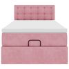 vidaXL Cadre de lit ottoman avec matelas rose 80x200 cm velours
