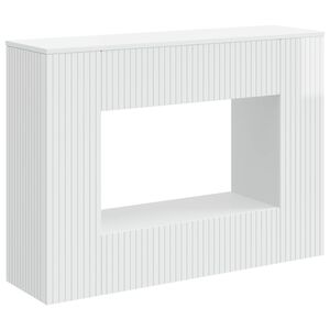 vidaXL Table console Blanc Brillant 101 x 29 x 74 cm Bois d&rsquo;ing&eacute;nierie