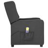 vidaXL Fauteuil de massage inclinable Gris fonc&eacute; Tissu