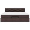 VidaXL Cadre de lit ottoman avec matelas marron fonc&eacute; 160x200 cm tissu