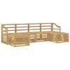 vidaXL Ensembles de canap&eacute;s 6 pcs Blanc Bois d'Acacia Massif