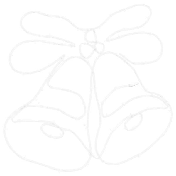 vidaXL Cloche de Noël avec 144 LED Multicolore 56 x 46 cm PVC