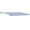 vidaXL Cadre de store manuel avec LEDs Bleu et Blanc 4,5 &times; 3 m