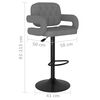 vidaXL Tabourets de bar lot de 2 gris clair tissu