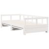vidaXL Lit de jour sans matelas blanc 90x200 cm bois de pin massif