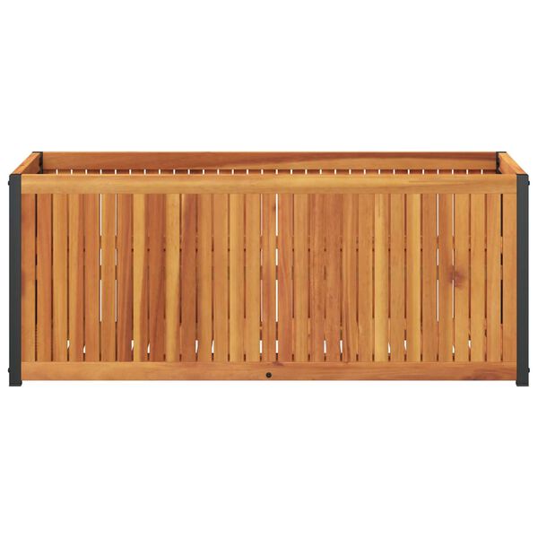 vidaXL Jardinière 110x45x44 cm bois massif d'acacia et acier
