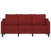 vidaXL Canap&eacute; &agrave; 3 places Rouge bordeaux 180 cm Tissu