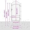 vidaXL Porte de Jardin avec verrouillage Gris 100 x 200 cm Acier