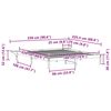 vidaXL Cadre de lit avec tables de chevet Brun cire 180 x 220 cm