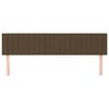 vidaXL T&ecirc;tes de lit Marron fonc&eacute; 160 x 5 x 78/88 cm Tissu