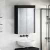 vidaXL Amoire de salle de bain avec miroir avec &eacute;tag&egrave;re TULUM Noir