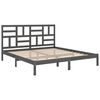 vidaXL Cadre de lit sans matelas bois massif gris 200x200 cm