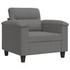 vidaXL Fauteuil gris fonc&eacute; 60 cm tissu microfibre
