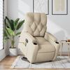 vidaXL Fauteuil inclinable de massage &eacute;lectrique Cr&egrave;me Tissu