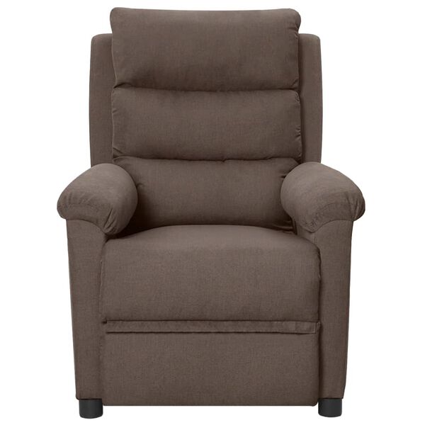 vidaXL Fauteuil électrique de massage Taupe Tissu