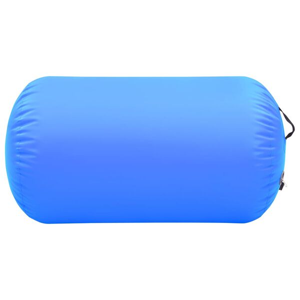 vidaXL Rouleau gonflable de gymnastique avec pompe 100x60 cm PVC Bleu