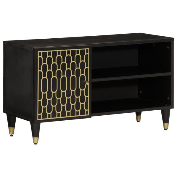 vidaXL Meuble TV 80x31,5x46 cm bois massif de manguier