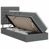 vidaXL Lit avec rangement et matelas Gris fonc&eacute; 100 x 200 cm tissu