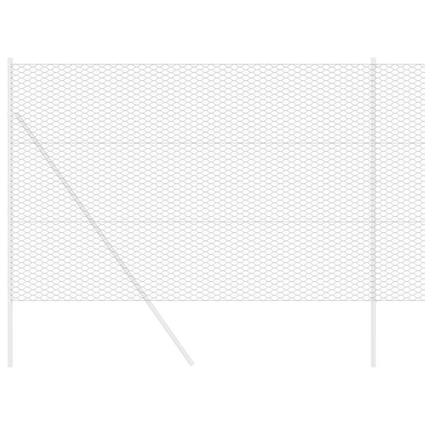 vidaXL Cl&ocirc;ture hexagonale Gris 1,5 x 100 m PVC