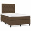 vidaXL Sommier &agrave; lattes de lit matelas et LED marron fonc&eacute; 120x190 cm