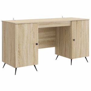 vidaXL Bureau Ch&ecirc;ne Sonoma 142,5 x 50 x 75 cm Bois d'ing&eacute;nierie