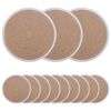 vidaXL Placemets en jute 12 pc Naturel et Blanc 100 % jute Tossa